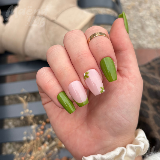 Fleuri vert olive