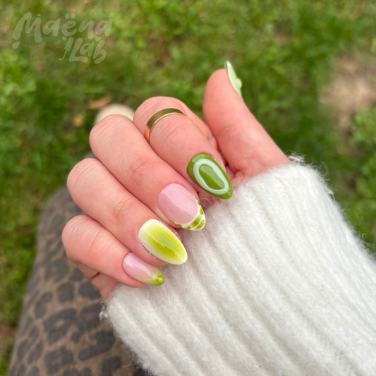 Abstrait vert olive 3D